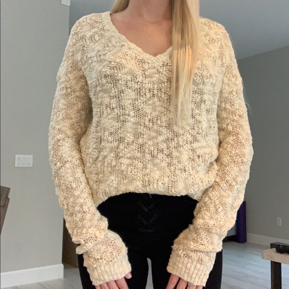 BDG open knit oversized pullover sweater size S